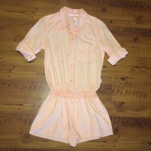 Light Peach Drawstring Victoria’s Secret Romper ✨